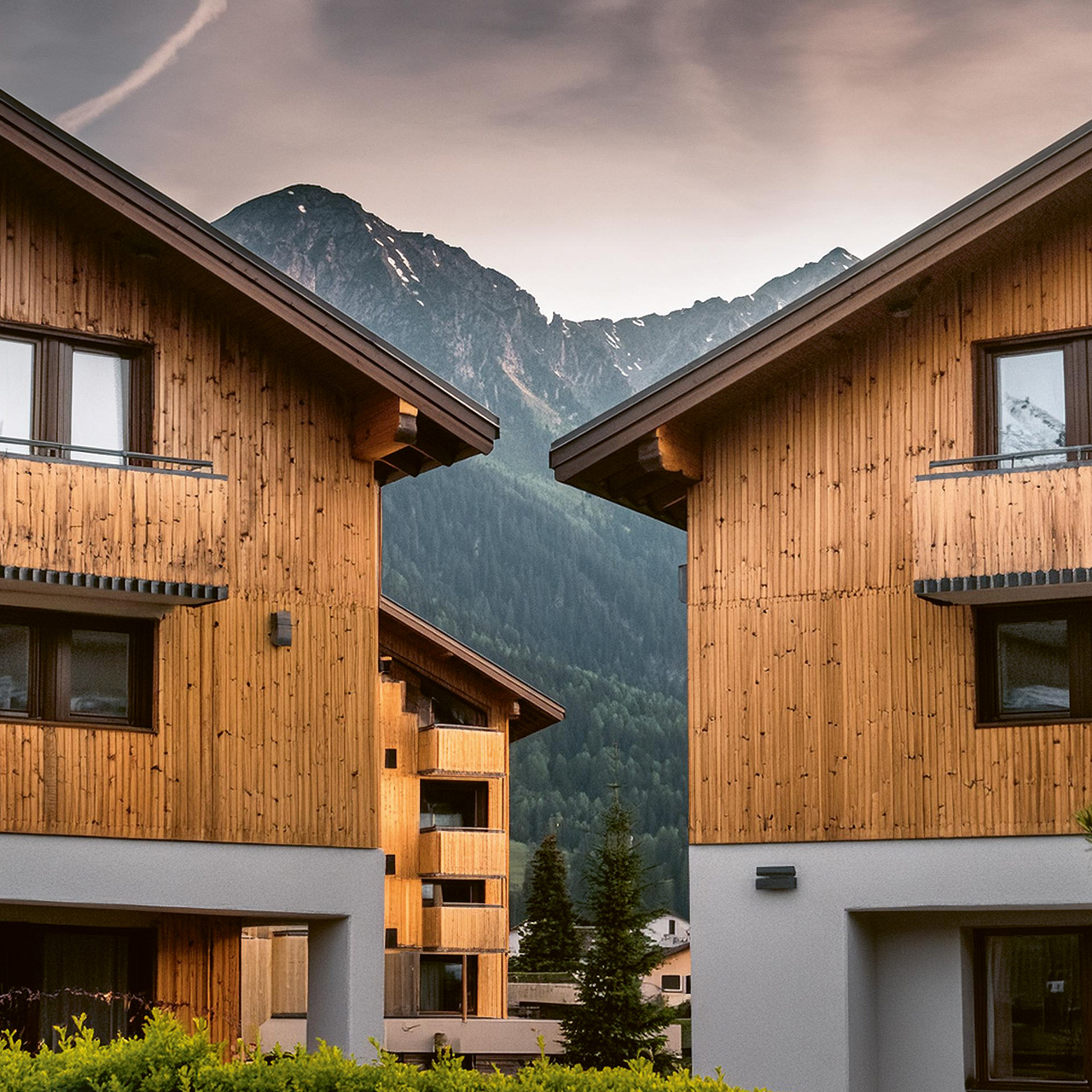 Sicht von aussen auf beide Appartements.